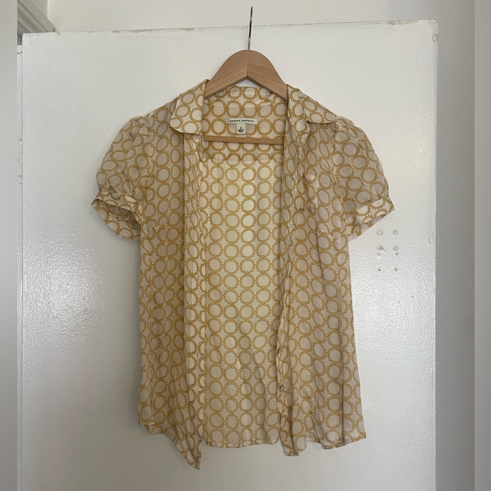 90’s / Y2K Vintage Banana Republic Blouse - Picture 3 of 6